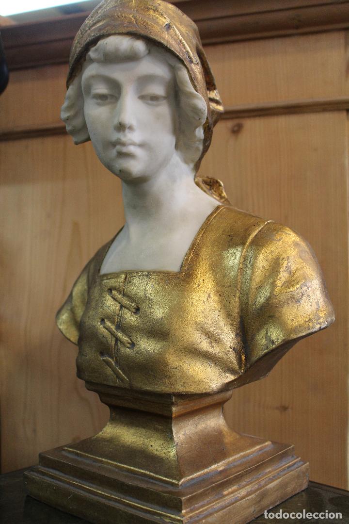 Arte: busto de mujer en marmolina - Foto 3