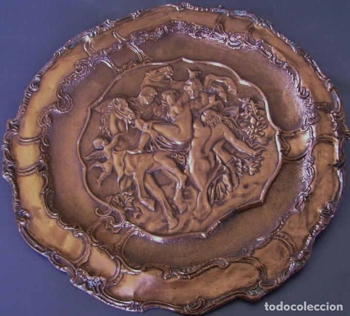 Arte: SOBERBIO PLATO DE COBRE XIX - Foto 2