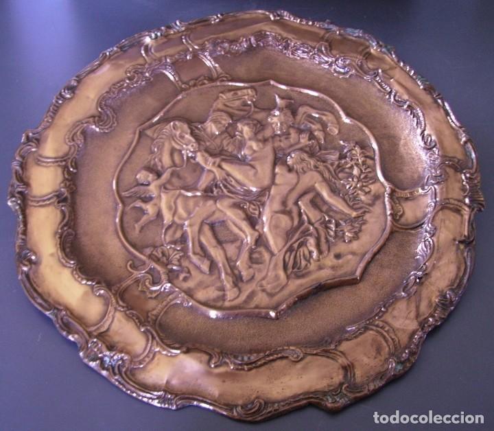Arte: SOBERBIO PLATO DE COBRE XIX - Foto 3