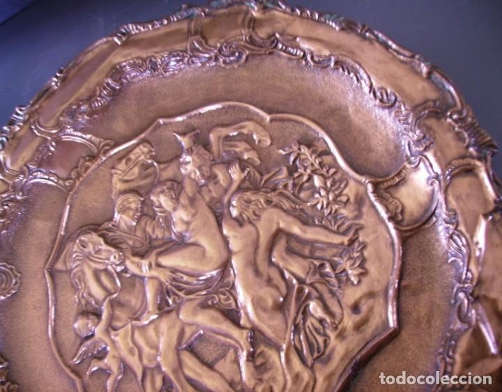 Arte: SOBERBIO PLATO DE COBRE XIX - Foto 5