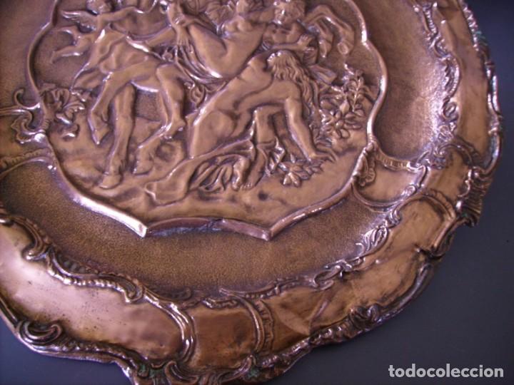 Arte: SOBERBIO PLATO DE COBRE XIX - Foto 6