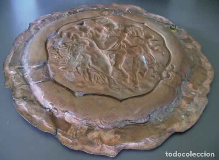 Arte: SOBERBIO PLATO DE COBRE XIX - Foto 21