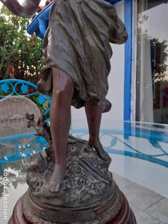 Arte: Estatua firmada en calamina, centenaria - Foto 4