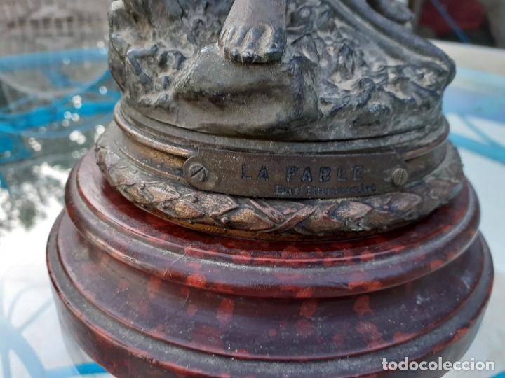 Arte: Estatua firmada en calamina, centenaria - Foto 5