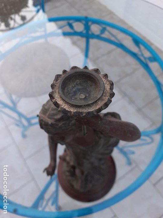 Arte: Estatua firmada en calamina, centenaria - Foto 10