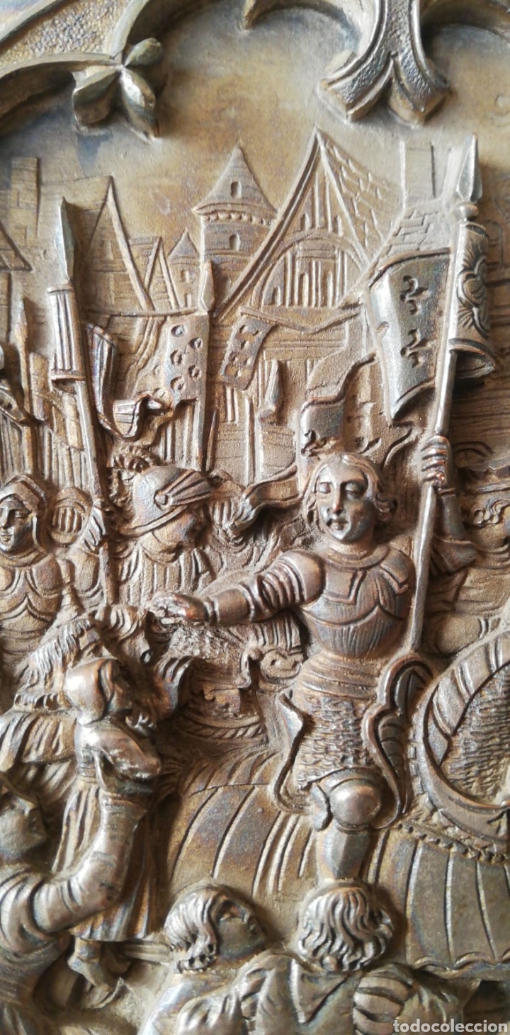 Arte: RELIEVE BRONCE PLATEADO JUANA DE ARCO - Foto 5