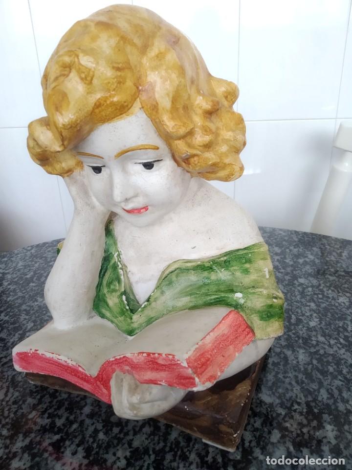 Arte: Busto escayola mujer leyendo - Foto 1