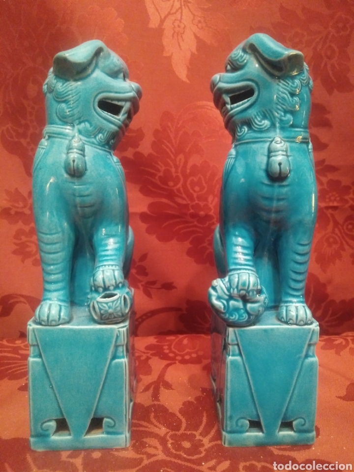 Arte: Pareja de leones, furias, dragones Foo 20 cms - Foto 3