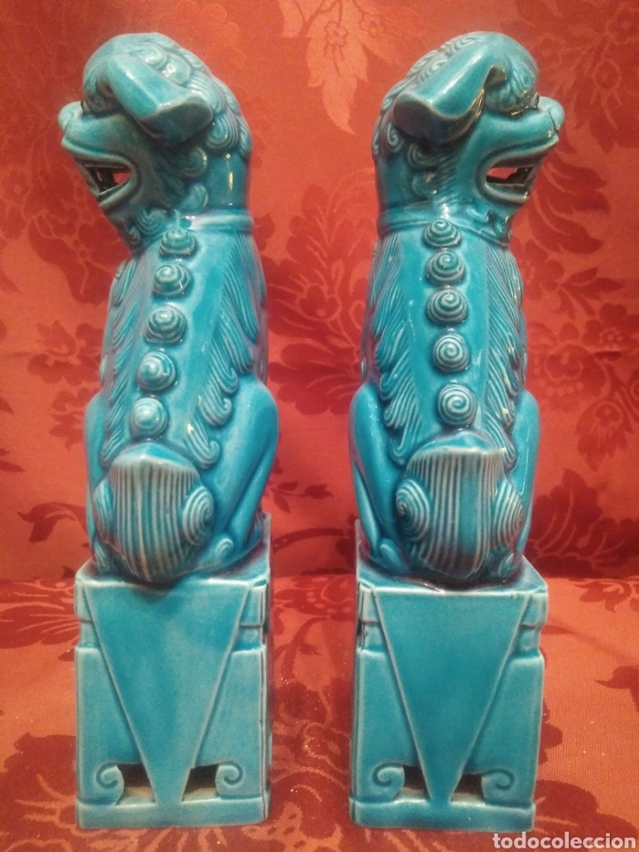 Arte: Pareja de leones, furias, dragones Foo 20 cms - Foto 4