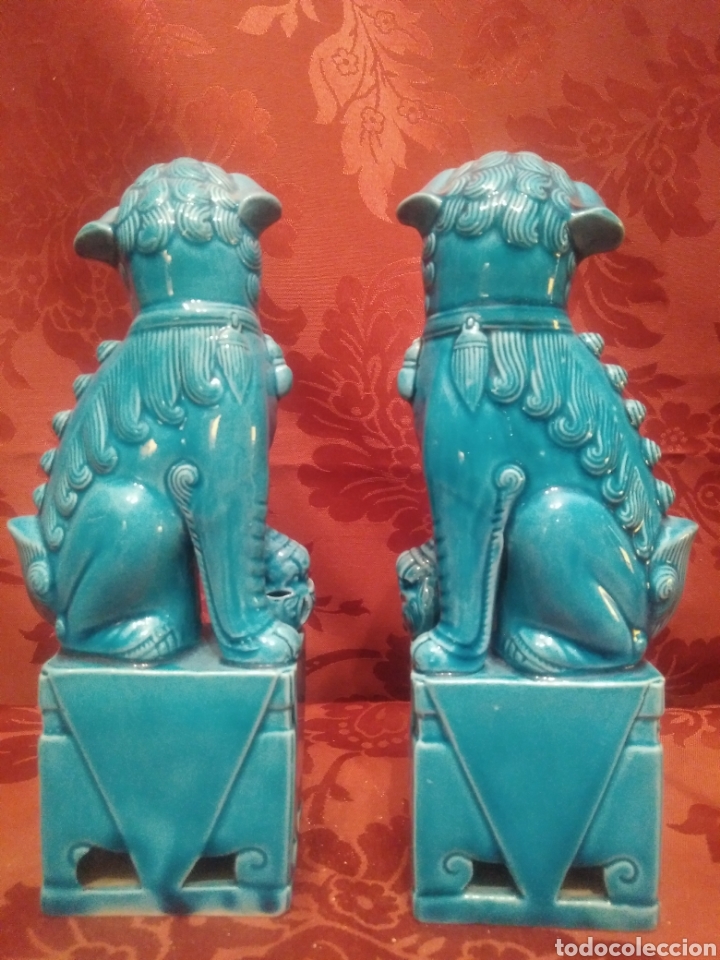 Arte: Pareja de leones, furias, dragones Foo 20 cms - Foto 5