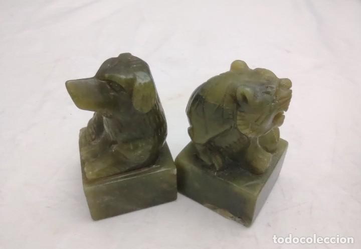 Arte: Pareja de figuras de serpentina. - Foto 2
