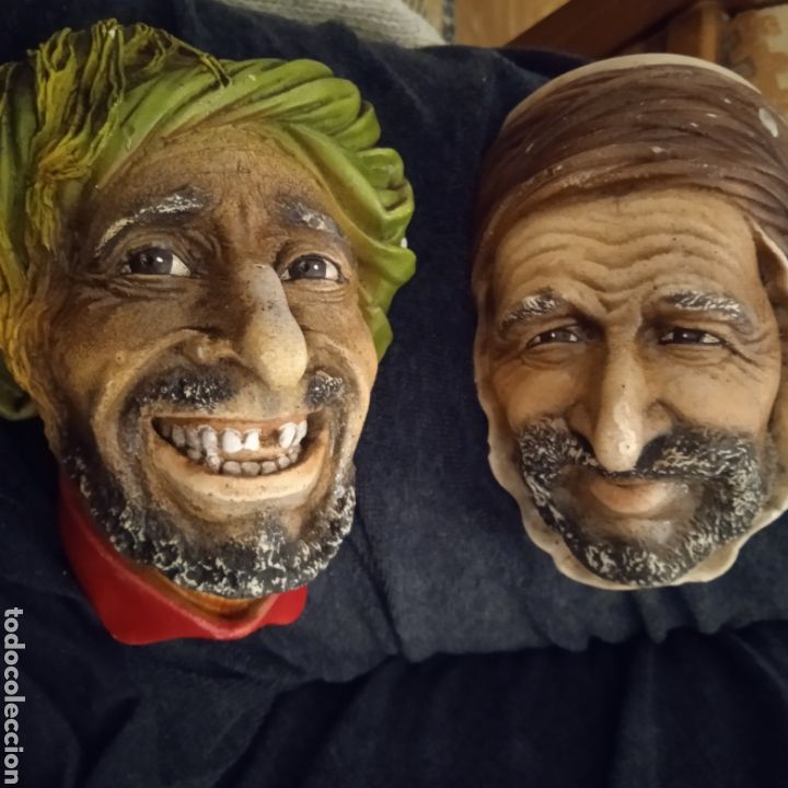 Arte: DOS CABEZAS DE 14 CM - Foto 1