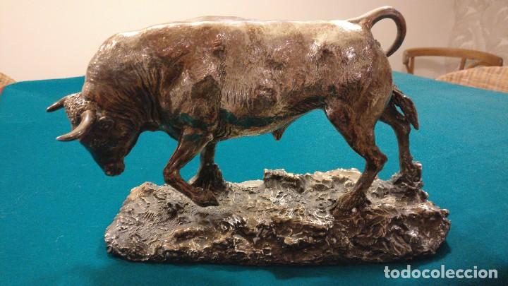 Arte: Figura toro plata pura - Foto 1