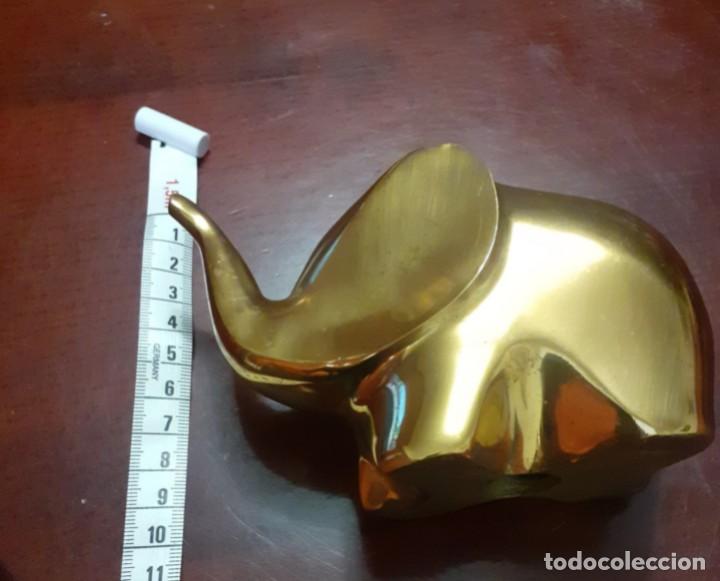 Arte: Figura de elefante en laton dorado - Foto 2