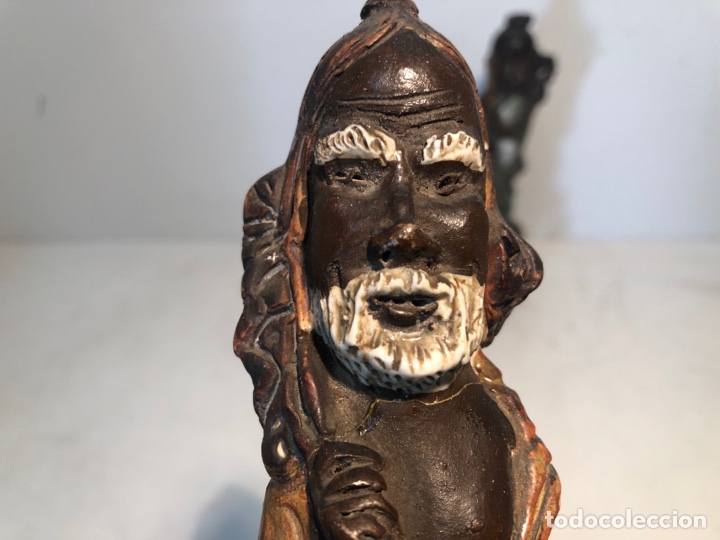 Arte: PAREJA DE FIGURAS ORIENTALES ANTIGUAS. - Foto 2