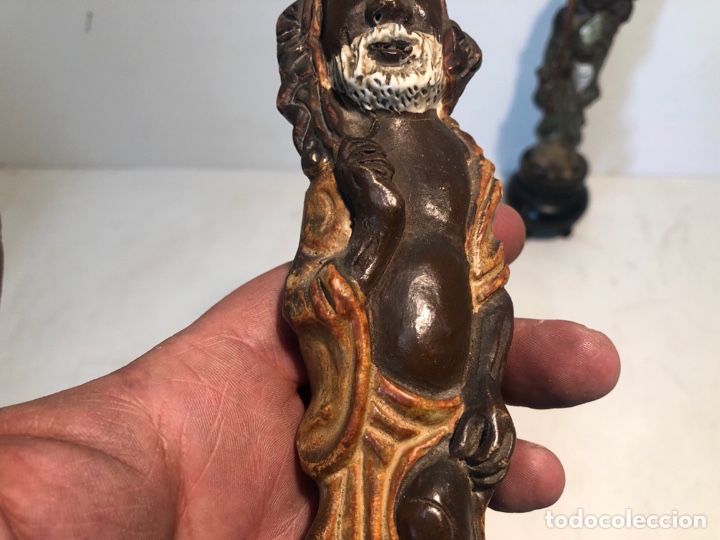 Arte: PAREJA DE FIGURAS ORIENTALES ANTIGUAS. - Foto 3