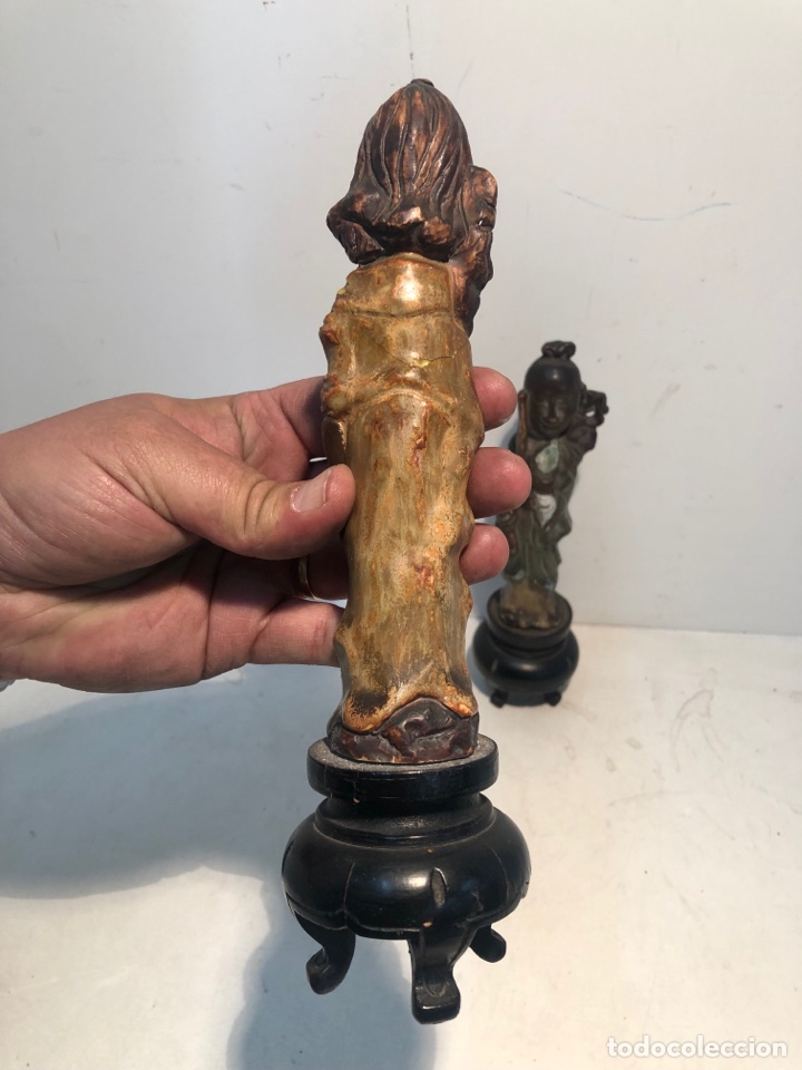 Arte: PAREJA DE FIGURAS ORIENTALES ANTIGUAS. - Foto 5