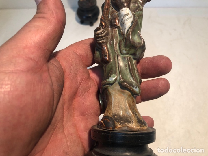 Arte: PAREJA DE FIGURAS ORIENTALES ANTIGUAS. - Foto 7