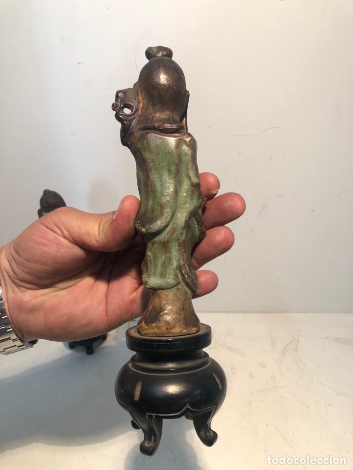 Arte: PAREJA DE FIGURAS ORIENTALES ANTIGUAS. - Foto 10