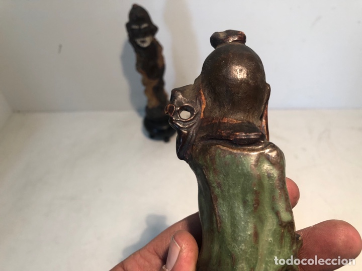 Arte: PAREJA DE FIGURAS ORIENTALES ANTIGUAS. - Foto 11