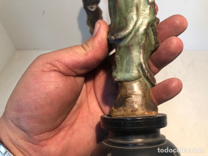 Arte: PAREJA DE FIGURAS ORIENTALES ANTIGUAS. - Foto 12