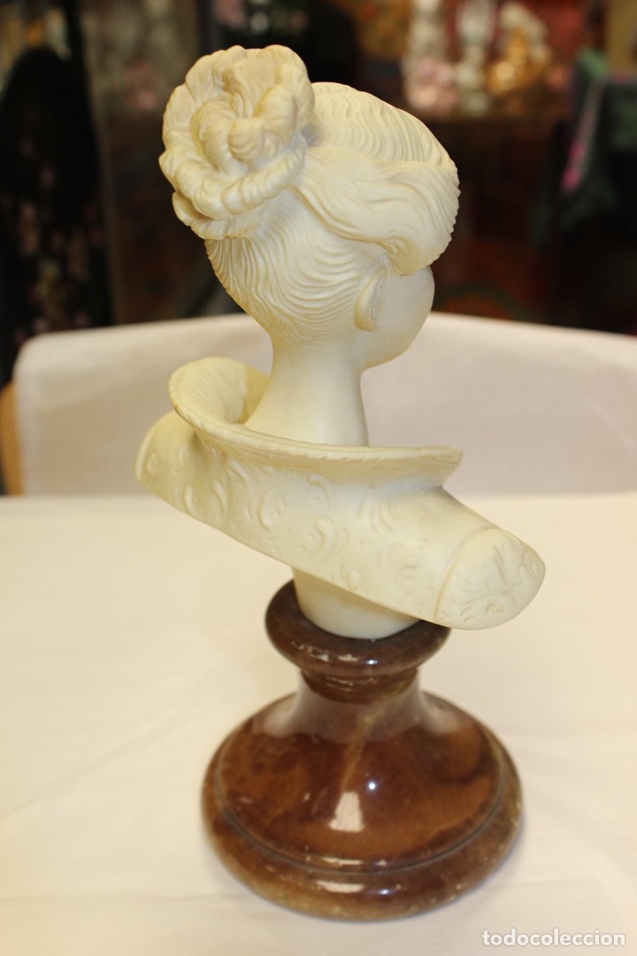 Arte: Busto de mujer de marmolina - Foto 4