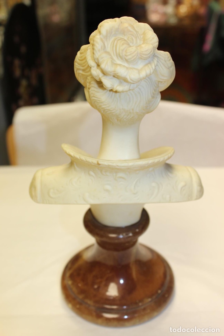 Arte: Busto de mujer de marmolina - Foto 5
