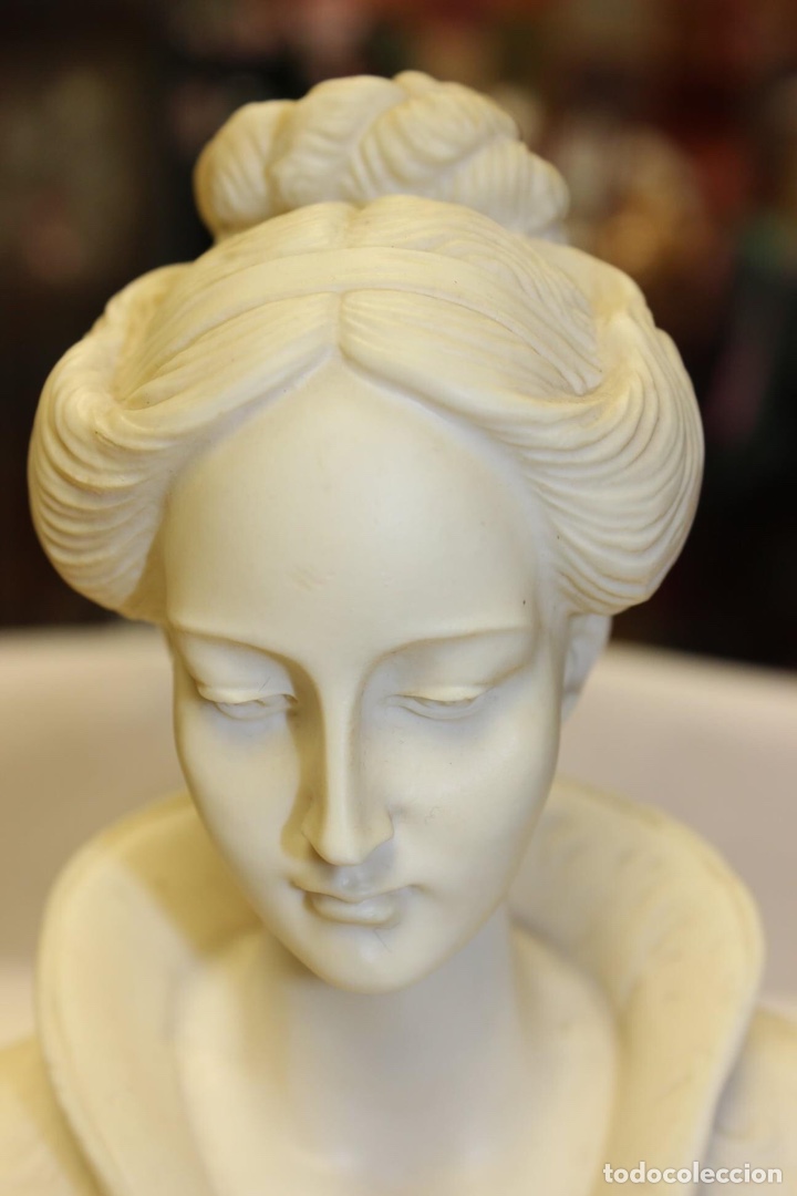 Arte: Busto de mujer de marmolina - Foto 7