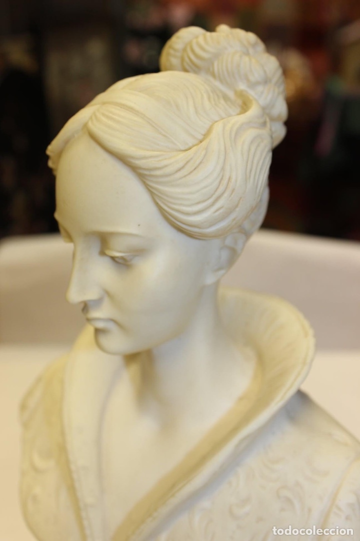 Arte: Busto de mujer de marmolina - Foto 8
