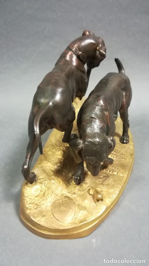 Arte: FIGURAS DE PERROS DE CAZA DE CALAMINA - Foto 5