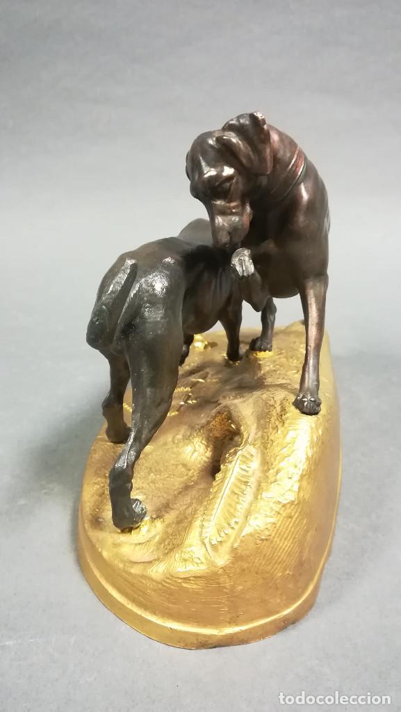 Arte: FIGURAS DE PERROS DE CAZA DE CALAMINA - Foto 6