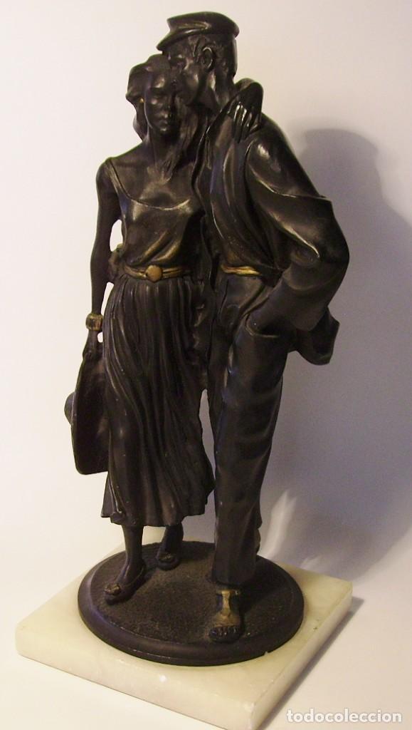 Arte: ESCULTURA CON DOS FIGURAS - Foto 6