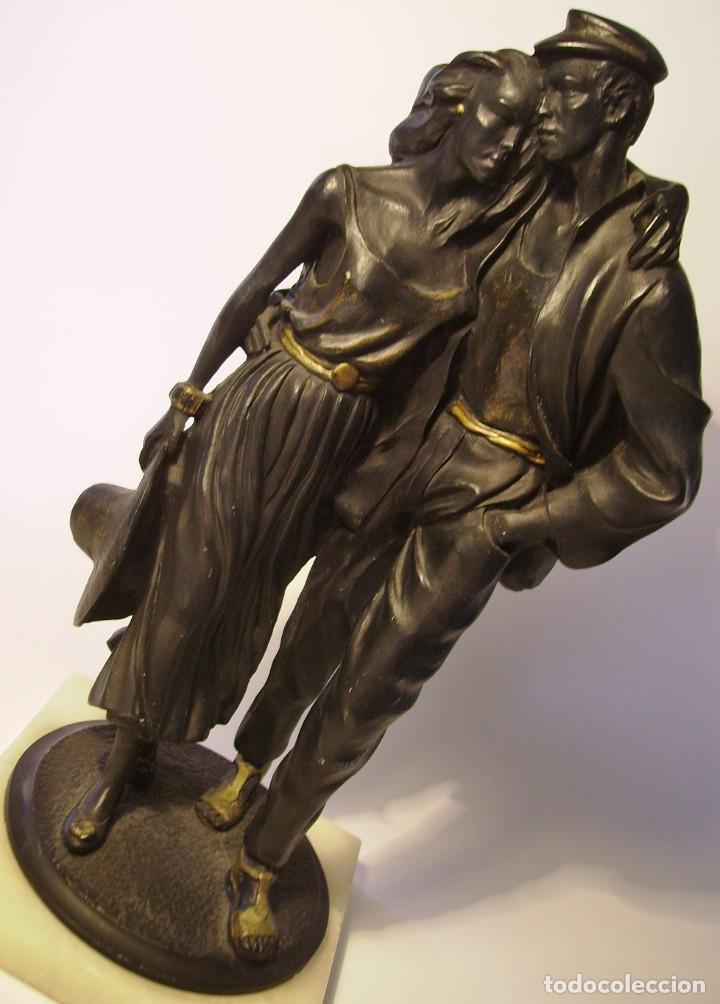 Arte: ESCULTURA CON DOS FIGURAS - Foto 10