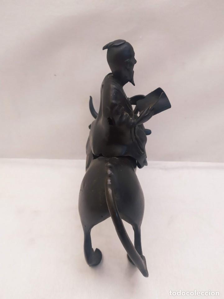 Arte: Escultura de calamina. Buey orientalista. 23.5x23cm - Foto 4 - 302584868