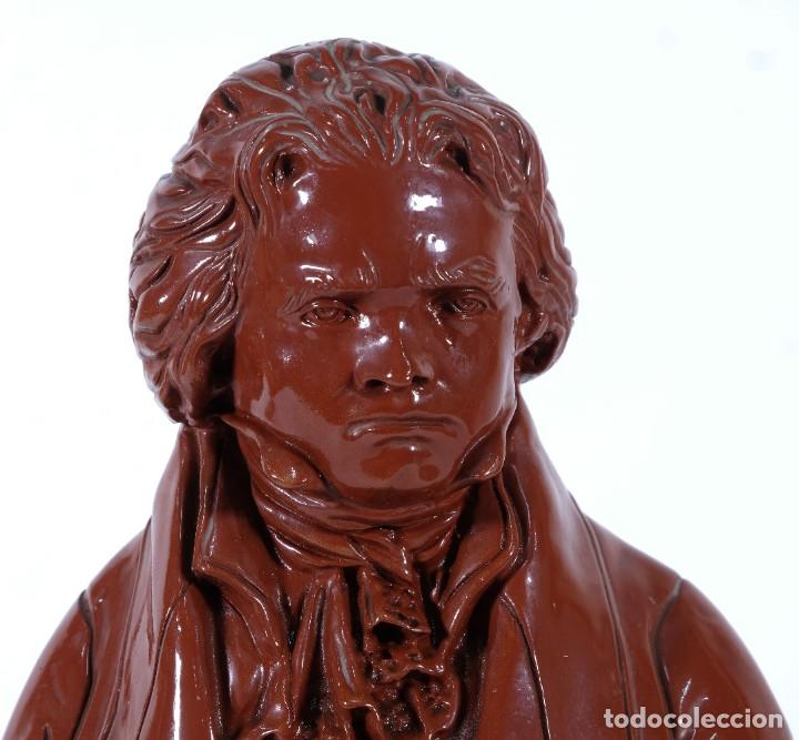 Arte: Busto de Bethoven en escayola esmaltada - Foto 2