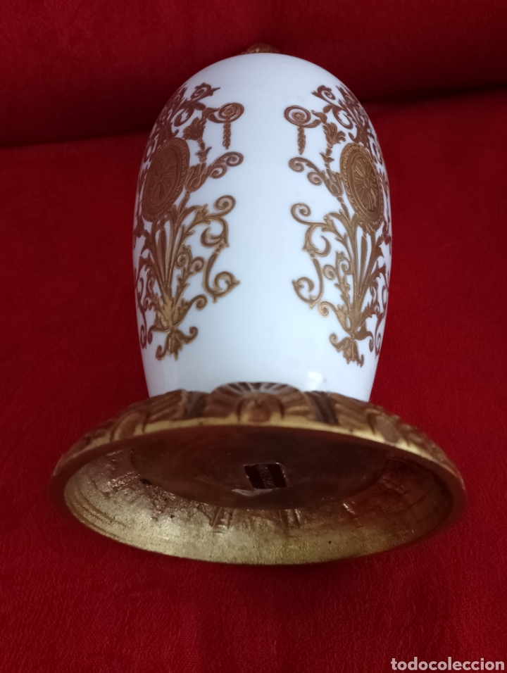 Arte: Antiguo Jarr&oacute;n Opalina y Bronce. - Foto 6