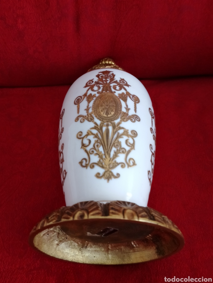 Arte: Antiguo Jarr&oacute;n Opalina y Bronce. - Foto 8