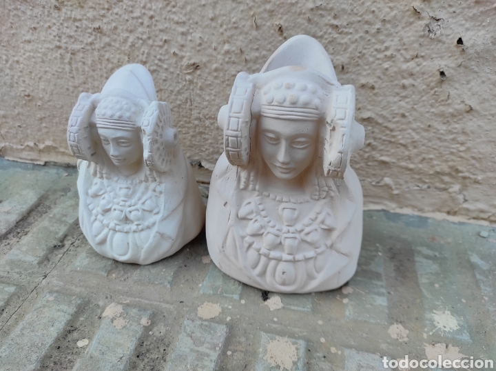 Arte: Pareja de Figuras de la Dama de Elche en Escayola - Foto 3