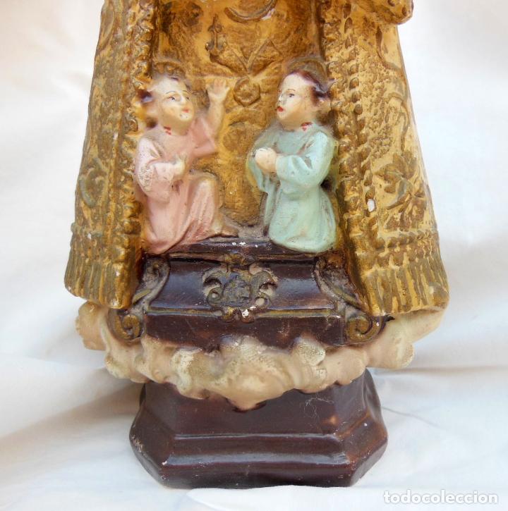 Arte: VIRGEN DE LOS DESAMPARADOS, FIGURA DE ESTUCO. - Foto 4