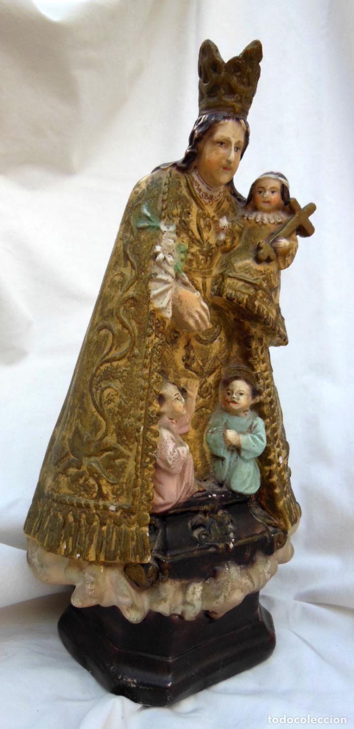 Arte: VIRGEN DE LOS DESAMPARADOS, FIGURA DE ESTUCO. - Foto 5