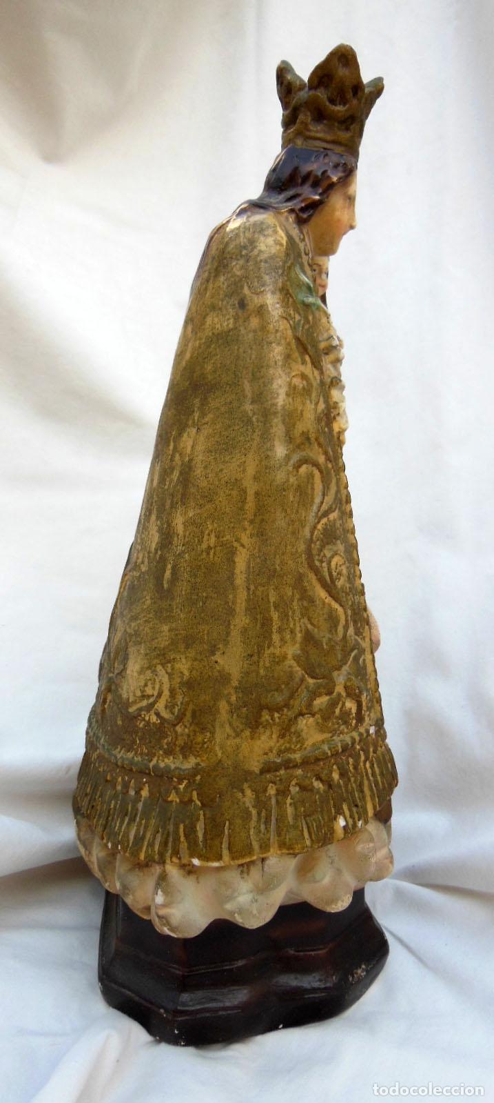 Arte: VIRGEN DE LOS DESAMPARADOS, FIGURA DE ESTUCO. - Foto 7