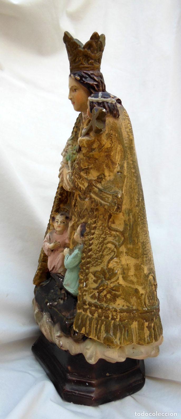 Arte: VIRGEN DE LOS DESAMPARADOS, FIGURA DE ESTUCO. - Foto 8