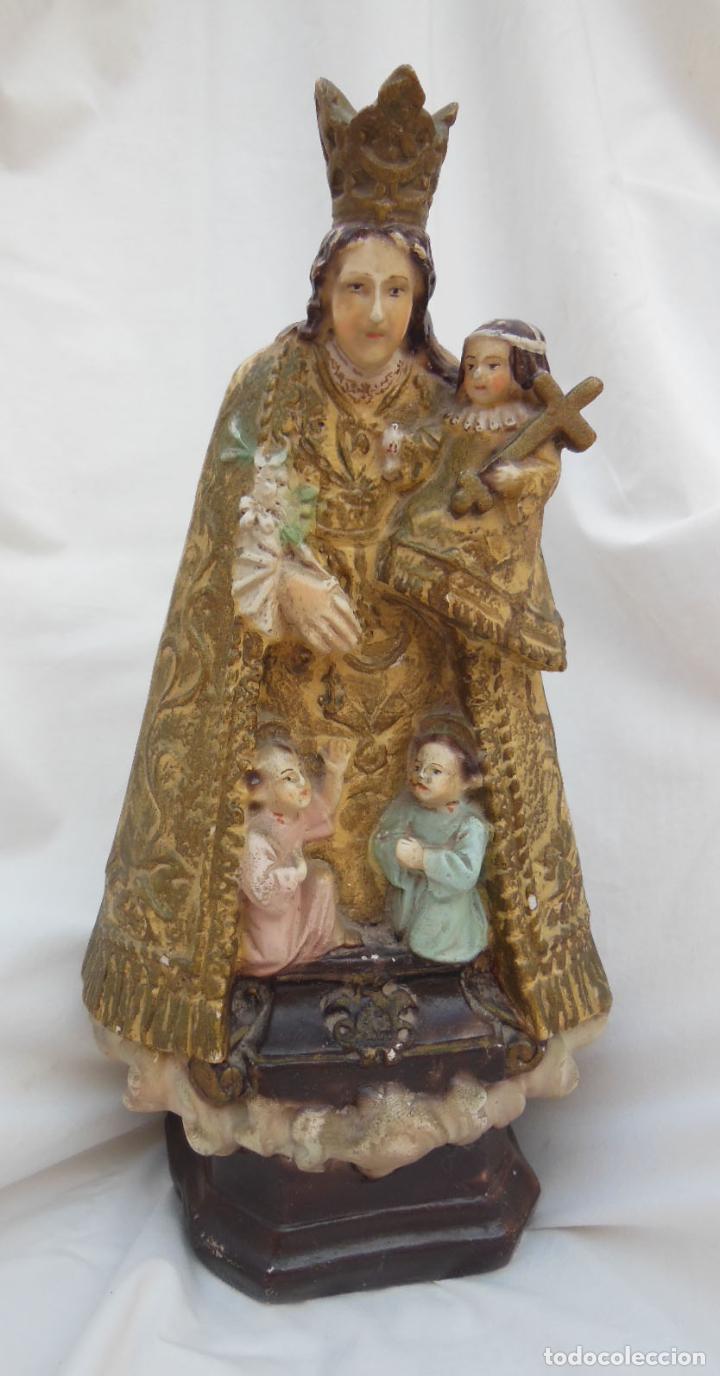 Arte: VIRGEN DE LOS DESAMPARADOS, FIGURA DE ESTUCO. - Foto 10