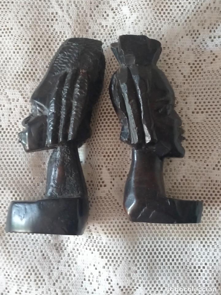Arte: Pareja de ind&iacute;genas talladas en &eacute;bano. - Foto 2