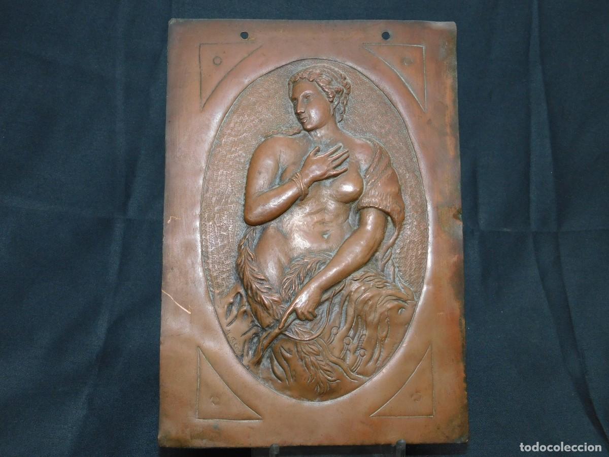 Arte: ANTIGUO RELIEVE SOBRE PLANCHA DE COBRE - Foto 1
