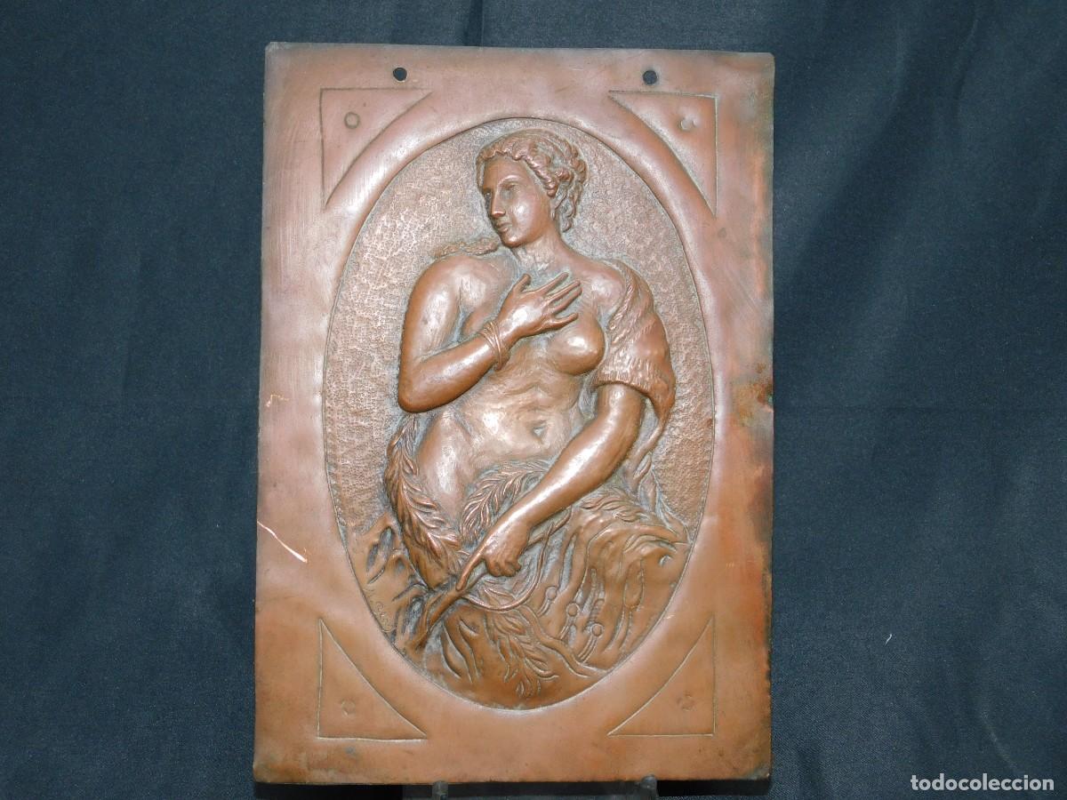 Arte: ANTIGUO RELIEVE SOBRE PLANCHA DE COBRE - Foto 2