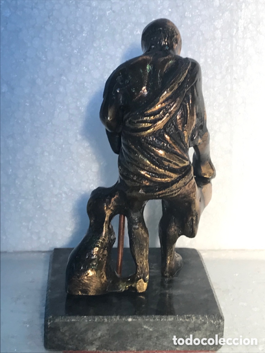 Arte: Figura de Di&oacute;genes en lat&oacute;n 14x8x8cm Ref MT1 - Foto 3