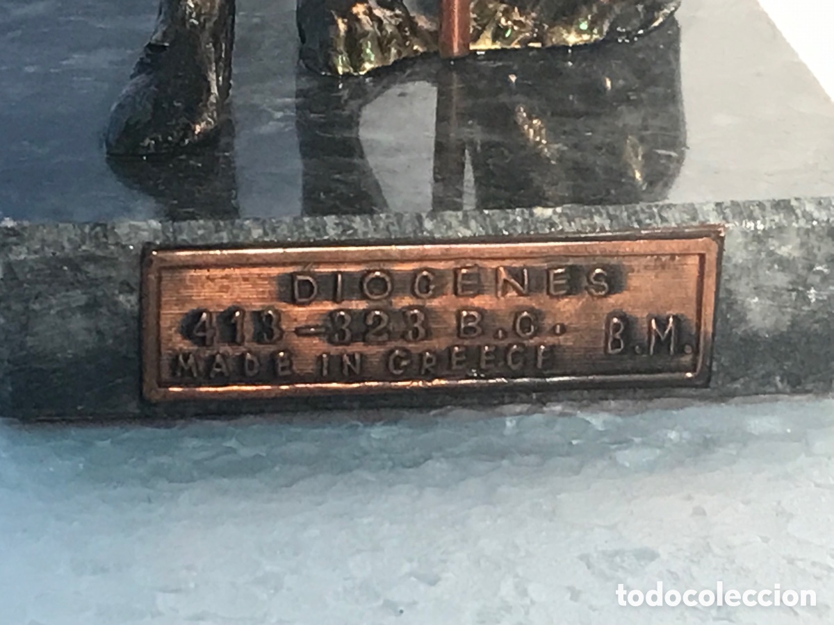 Arte: Figura de Di&oacute;genes en lat&oacute;n 14x8x8cm Ref MT1 - Foto 4