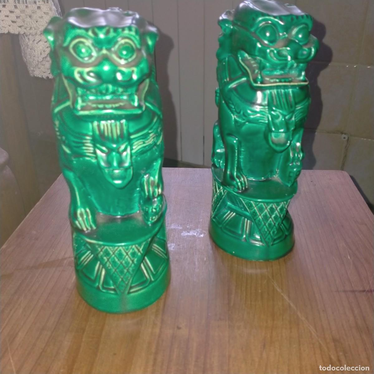 Arte: DRAG&Oacute;N O PERRO FOO VERDE ESCAYOLA - Foto 1