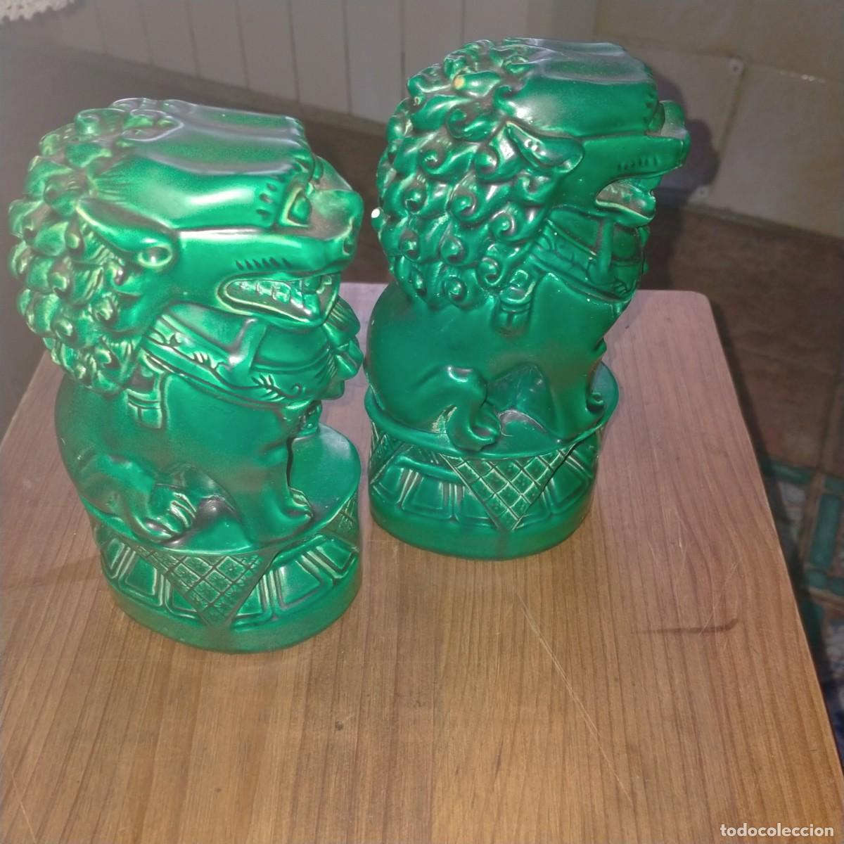 Arte: DRAG&Oacute;N O PERRO FOO VERDE ESCAYOLA - Foto 2